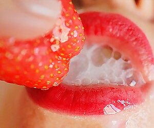 STRAWBERRIES WITH CUMCREAM A delicacy story of Food and Sperm Fetish CIM